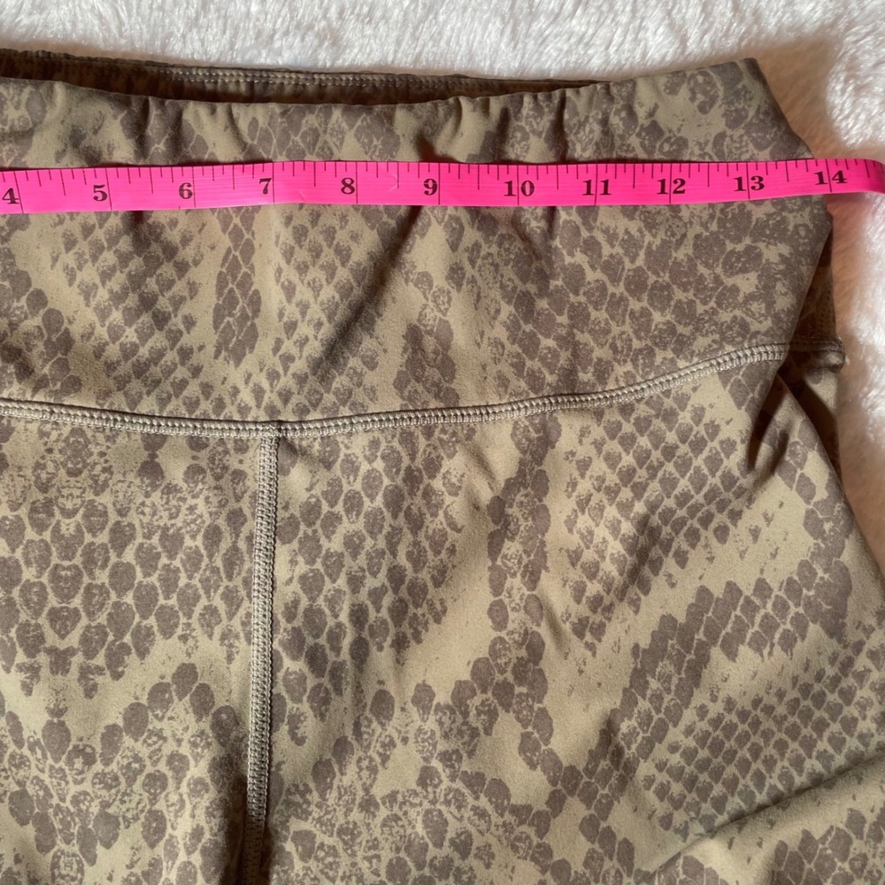 Varley Snakeskin High Rise Leggings Brown Tan Animal Print Size M Activewear - Picture 5 of 7